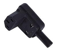 Rewireable IEC Right Down Angle C13 Inline Socket Adapter Plug 10A 250V Screws