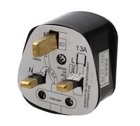 Rewireable SURGE PROTECTED 3 Pin UK Mains Plug Fitted 13A Amp Fuse Black