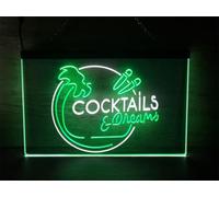 REWIS Cocktails & Dreams LED Neon Signs Decor