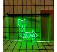 REWIS Live Dancer LED Neon Signs, USB Powerd Bluetooth Dimming Colorful Flowing Neon Lights, for Nightclub Bar Wall Hanging Luminous Decor,A,40x30cm