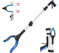 REWKCY 81cm/32" Litter Pickers Grabber Stick, Helping Hand Grabber for Adults, Disabled, and Elderly, Heavy Duty Pick Up Stick, Blue