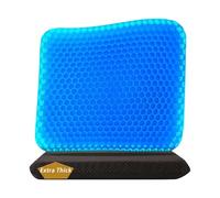 Rewoalzx 2025 Upgraded Cooling Gel Seat Cushion 50x50x5cm - Extra Thick Honeycomb Blue Cushion for Back Pain Relief, Breathable & Machine Washable - Office, Car, Wheelchair