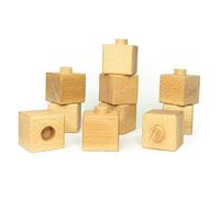 rewoodo Baby Blocks Refined with Walnut Oil Premium Wooden Toys Made in Germany (Basis, Nature)