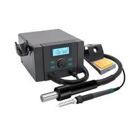 Rework Station with LCD Display, Temperature Control, Airflow Control, Hot Air Gun, Soldering Iron, Desoldering Station - Complete Repair Tool Set