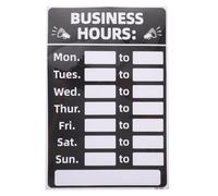 Rewritable Opening Signs Stickers with Adhesive Pvc Black Store Hours