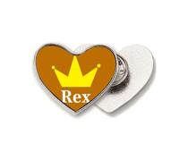 Rex Authority King Commander Kether Heart Metal Pin Brooch Clip Love