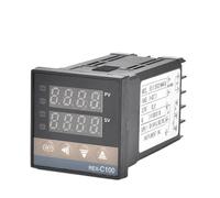 REX-C100 Digital PID Temperature Controller Thermostat 40DA SSR Relay K/J Screw M6 1M Thermocouple Probe RKC Heat Sink Set(REX-C100 K relay)
