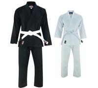 REX Karate Uniform for Kids & Adults Lightweight Student Karate Gi Martial Arts Uniform with Belt (Black, 000/110 cm)
