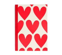 Rex London A5 Lined Notebook Hearts medium desk pad. Cute romantic print