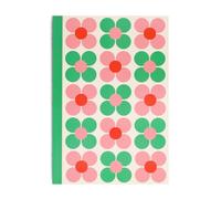 Rex London A5 Lined Notebook - Pink and Green Daisy
