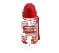 Rex London BPA Free Plastic Kids Water Bottle 500ml, Tfl Routemaster Bus | children drink bottle, reusable,