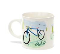 Rex London - Ceramic Mug for Him or Her Dishwasher Safe - 350ml - Cyclist | mug, large mug, ceramic mugs, cute mugs, coffee drinkware, porcelain tea vessel, large ceramic, cute item