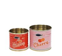 Rex London Cherry Storage Tins Set of 2 - Retro Kitchen Accessories, Mini
