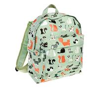 Rex London Children's backpack - Nine Lives | kids school bag, feline kitten green design