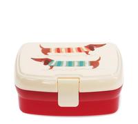 Rex London Children's Lunch Box with Tray - Sausage Dog (Pattern)