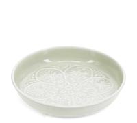 Rex London Enamel Trinket Dish (17.5cm) Light Grey, Cute Room Decor, Home Jewellery Stand, Bedroom Holder, Key Bowl, Small Gift for Her, Birthday Present, Decorative Storage Tray.