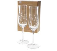 Rex London Etched Star Champagne Glasses (Set of 2) - Clear 200ml