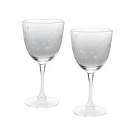 Rex London Etched Star Wine Glasses (Set of 2) - Clear 250ml