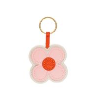 Rex London Faux Leather Keyring - Pink daisy