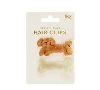 Rex London Hair Clips (set of 2) - Dog and Bone