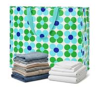 Rex London Jumbo Storage Bag - Blue And Green Daisy | space saving, foldable
