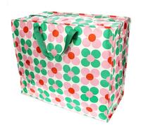 REX LONDON Jumbo Storage Bag - Pink And Green Daisy