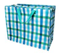 Rex London - Jumbo Storage Bag with Zip for Home Storage 70L - Blue Gingham | space saving, foldable