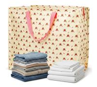 Rex London - Jumbo Storage Bag with Zip for Home Storage 70L - French Rose | space saving, foldable