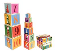 Rex London Kids' Alphabet & Number Stacking Blocks - Colourful Creatures