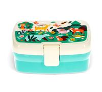 REX London Kids Lunch Box, Bento Box with Compartments, lunchbox, Woodland