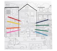Rex London Large Colouring Poster with Pencils - On Our Street
