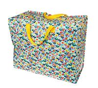 REX LONDON Large Storage Bag with Zip - Strong and Durable 55 x 48 x 28cm 70l - Choice of Design (Butterfly Garden)