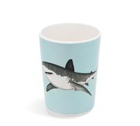 REX London Melamine Beaker, Reusable Plastic Cups for Kids Drinking, Sharks