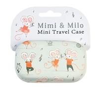 Rex London Mimi and Milo Mini Travel Case, Hard Shell Makeup Bag, Small Carry Case for Accessories, Tech Pouch, Cable Organiser Bag, Portable Pouch, Bags & Cases, Travel Organiser, Character.