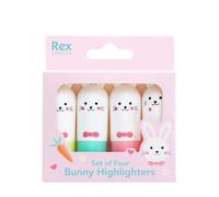 Rex London Mini highlighters (set of 4) - Bunny