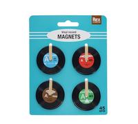 Rex London Mini music magnets (set of 4) - Vinyl record