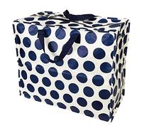 REX LONDON Navy on Cream Spotlight Jumbo Storage Bag with Zip