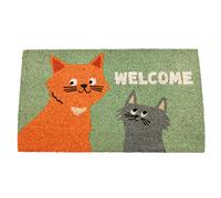 Rex London - Non-Slip Doormat Coir Mat for Front Door - Nine Lives Cat | door mat, door matts indoor, doormat, non slip mat, floor carpet, home entry rug, anti slip matts, indoor