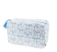 Rex London Quilted wash Bag - Blue Bows