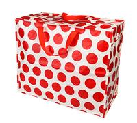 Red On White Spotlight Jumbo Storage Bag with Zip