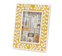 REX London Resin Wood Picture Frames 9cm x 14cm, wood frame, Mustard Yellow | picture frames, photo frames, frame, wooden photo frame, picture display, wall art mount, wooden tabletop, portrait gallery