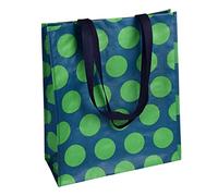 Rex London Reusable Eco-friendly Shopping Bag - Green on Blue Spotlight