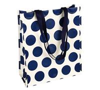 Rex London Reusable Eco-friendly Shopping Bag - Navy on Cream Spotlight