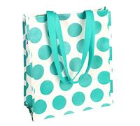 Rex London Reusable Eco-friendly Shopping Bag - Turquoise on Cream Spotlight