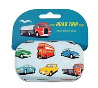 Rex London Road Trip Mini Travel Case, Hard Shell Makeup Bag, Small Carry Case for Accessories, Tech Pouch, Cable Organiser Bag, Portable Pouch, Bags & Cases, Travel Organiser, Retro Design.