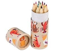 Rex London Set of 12 Colouring Pencils In a Tube - Colourful Creatures