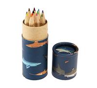 Rex London Sharks Colouring Pencils In A Tube (set Of 12)