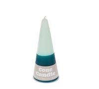 Rex London Small Two-Colour Cone Candle - Dark Blue-Mint Green, 30595