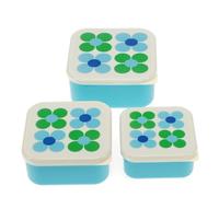 Rex London Snack Boxes (Set of 3), kids snack box, Blue and Green Daisy