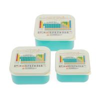 Rex London Snack Boxes (set of 3), kids snack box, Periodic Table | kids snack box, toddler lunch box, snack boxes for kids, reusable bento container, school meal carrier, plastic divided tray